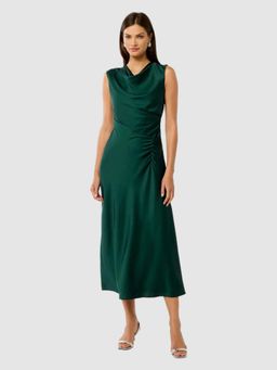 Forever New - Women Green Solid Midi Dress