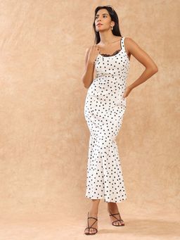 Globus - Women White Printed Flared Maxi Dress