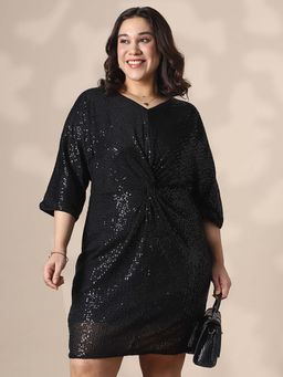 Globus - Women Black Embellished Mini Party Dress