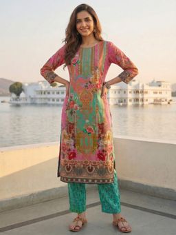 FASHOR - Floral and Ornamental Printed Straight Kurta