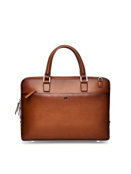 Lapis Bard - Ducorium Spencer 15-Inch Slim Laptop Business Bag - Cognac