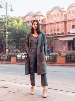 Gulabo Jaipur - Kafia Emerald Co-ord (Set of 3)