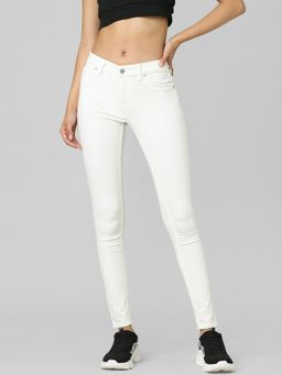 ONLY - Women White Solid Casual Jeans