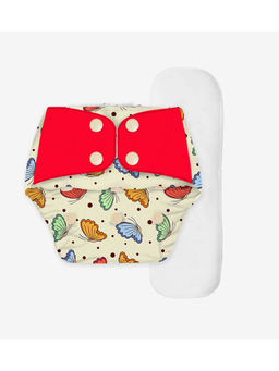 Snugkins - Cloth Diaper, Wetfree Microfiber Terry Soaker (Fits 5-17Kg)-Butterfly Kisses (Set of 3)