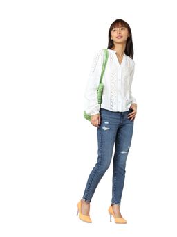 ONLY - Women Solid Blue Jeans