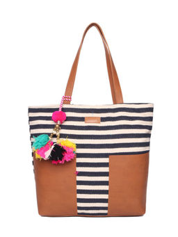 Astrid - Black Bag with Front Pu Pocket Block Design