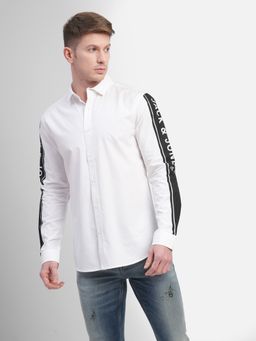Jack & Jones - White Tape Detail Full Sleeves Shirt