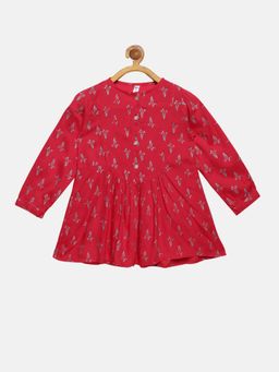 KiddoPanti - Girls Full Sleeve Short Kurti