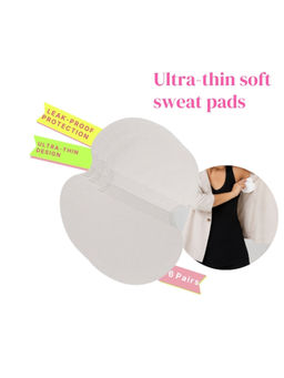 Rheal Curve - Women's Ultra-Thin Odor Control Underarm 6 Pair of Sweatpads