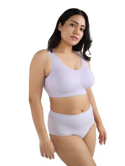 Wacoal - Women's Firm Fit Padded Non-Wired Full Cup Seamless Slip-On Bralette-Lavender