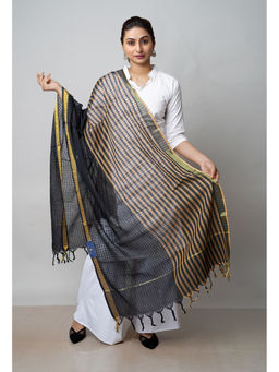 Unnati Silks - Black Pure South Cotton Dupatta