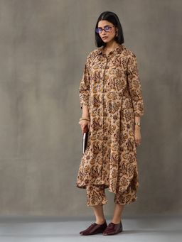 Black & Blah Blah - Brown Pure Cotton Floral Co-ord Set
