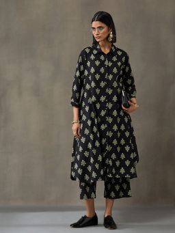 Black & Blah Blah - Black Pure Cotton Floral Co-ord Set