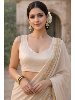 Indi Inside - Women Rose Gold Solid Stitched Blouse
