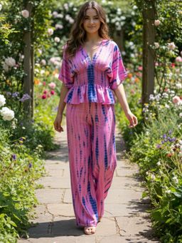 HOUSE OF JAMOTI - Pink Peony Tye-Dye Co-Ord Set