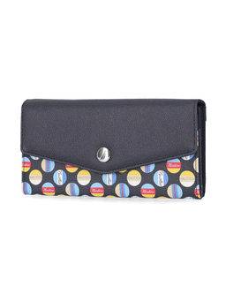 Nautica - Money Manager RFID Womens Wallet Clutch Organizer, Bone/Indigo