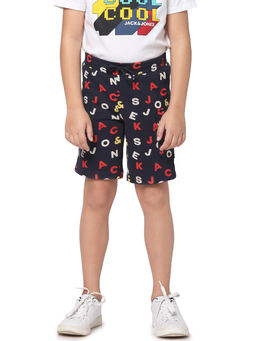 Jack & Jones Junior - Boys Blue Printed Shorts