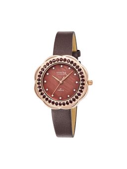 Strand by Obaku - Cosmos Mop Dial With Flower Design Crystal Top-Ring Womens Watch - S735LXVNVN-CSN
