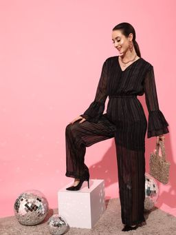 STREET 9 - Black Frill Jumpsuit