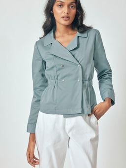 The Label Life - Powder Blue Double Breasted Jacket