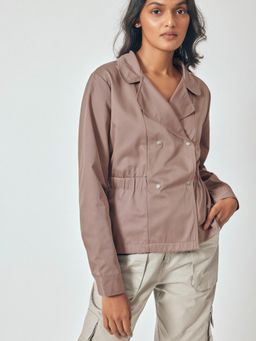 The Label Life - Light Mauve Double Breasted Jacket