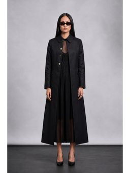 Virgio - Womens Solid Cotton Long Overcoat
