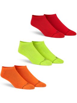 Dynamocks - Men & Women Combed Cotton Ankle Length Multi-Colour Socks (Pack of 3)