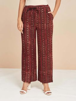 Fabindia - Red Casual Printed Pant