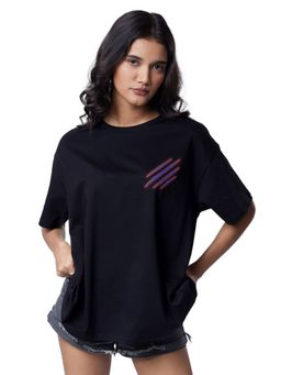 The Souled Store - Black Panther Ruled By None Cotton Women Oversized T-Shirt