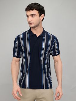 Monte Carlo - Men's Stripe Regular Fit Polo T-Shirt