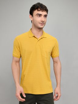 Monte Carlo - Mens Textured Regular Fit Polo T-Shirt