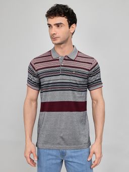 Monte Carlo - Mens Stripe Regular Fit Polo T-Shirt