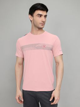 Monte Carlo - Mens Pink Smart Fit Half Sleeve Round Neck T-Shirt