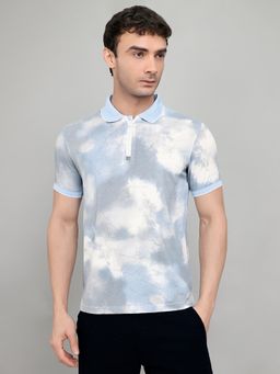 Monte Carlo - Mens Blue Regular Fit Half Sleeve Polo T-Shirt