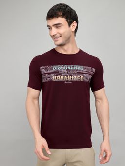 Monte Carlo - Mens Regular Fit Half Sleeve Printed Round Neck T-Shirt