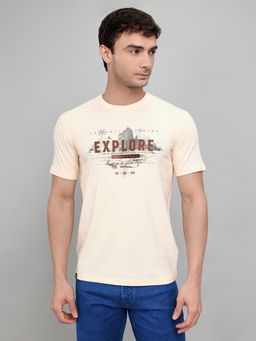 Monte Carlo - Mens Regular Fit Half Sleeve Printed Round Neck T-Shirt