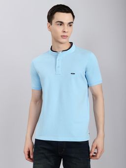 Monte Carlo - Men Solid Half Sleeve Henley T-Shirt