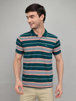 Monte Carlo - Mens Regular Fit Half Sleeve Stripe Polo T-Shirt