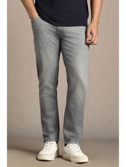 Louis Philippe - Men Grey Mid Smart Fit Jeans