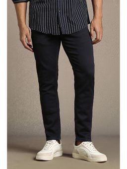 Louis Philippe - Men Navy Blue Mid Smart Fit Jeans
