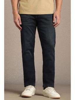 Louis Philippe - Men Navy Blue Mid Straight Fit Jeans