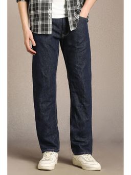Louis Philippe - Men Navy Dark Wash Regular Fit Jeans