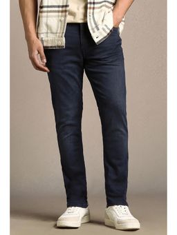 Louis Philippe - Men Navy Mid Super Straight Fit Jeans