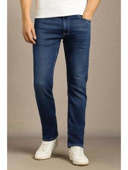 Louis Philippe - Men Blue Mid Straight Fit Jeans