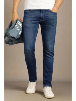 Louis Philippe - Men Blue Mid Straight Fit Jeans