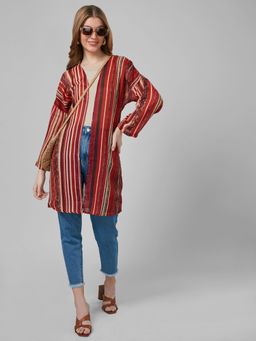 Style Quotient - Women Printed Longline Shrug