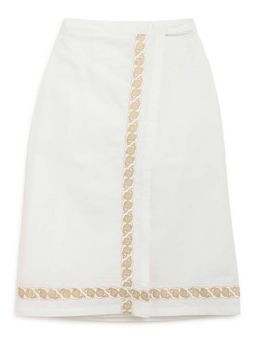 TIBER TABER - Boys Mundu Dhoti - White