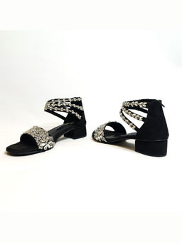 THE ALTER - Bella Black Embellished Block Heels
