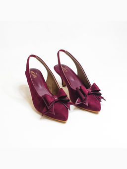 THE ALTER - Marilyn Maroon Bow Pumps