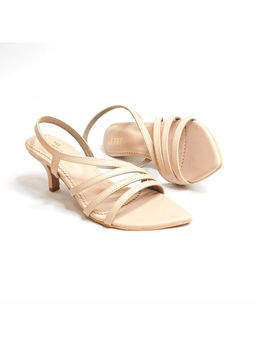 THE ALTER - Kiara Beige Strappy Stiletto Heels